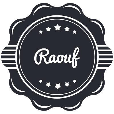 Raouf badge logo