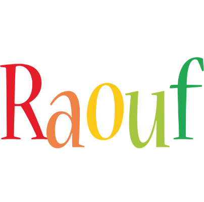 Raouf birthday logo