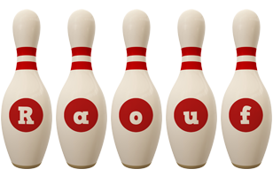 Raouf bowling-pin logo