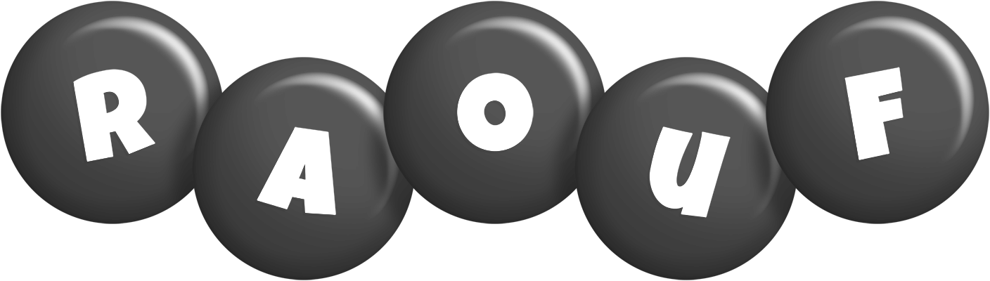 Raouf candy-black logo