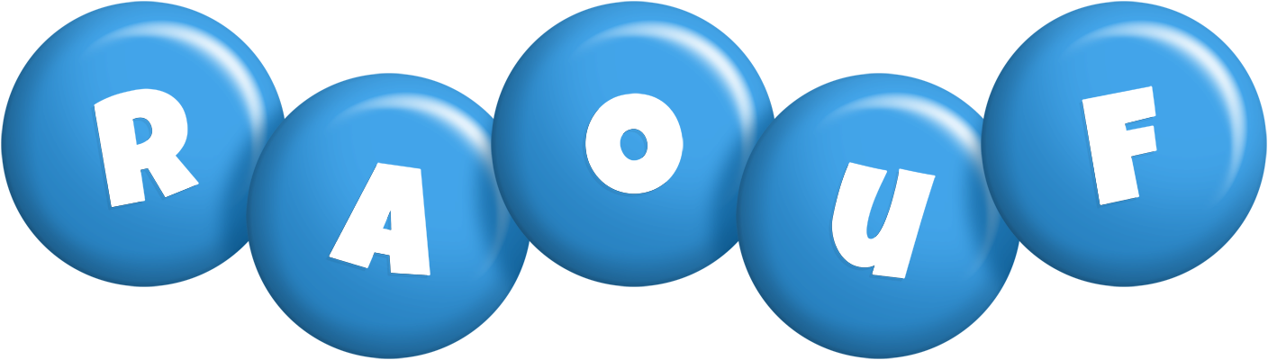Raouf candy-blue logo