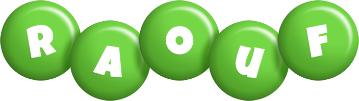 Raouf candy-green logo