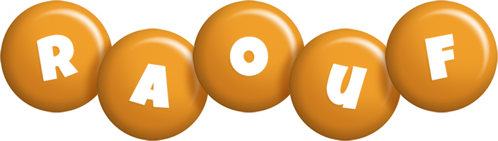 Raouf candy-orange logo