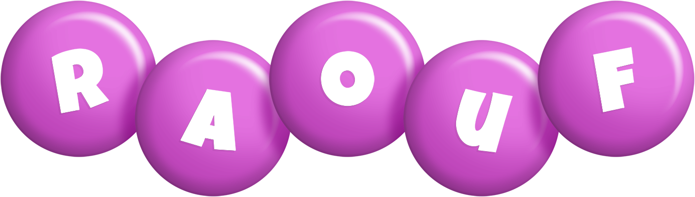 Raouf candy-purple logo
