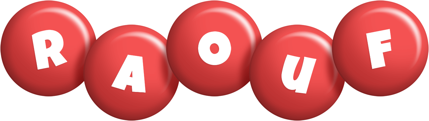 Raouf candy-red logo