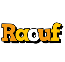 Raouf cartoon logo