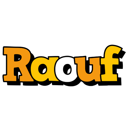Raouf cartoon logo