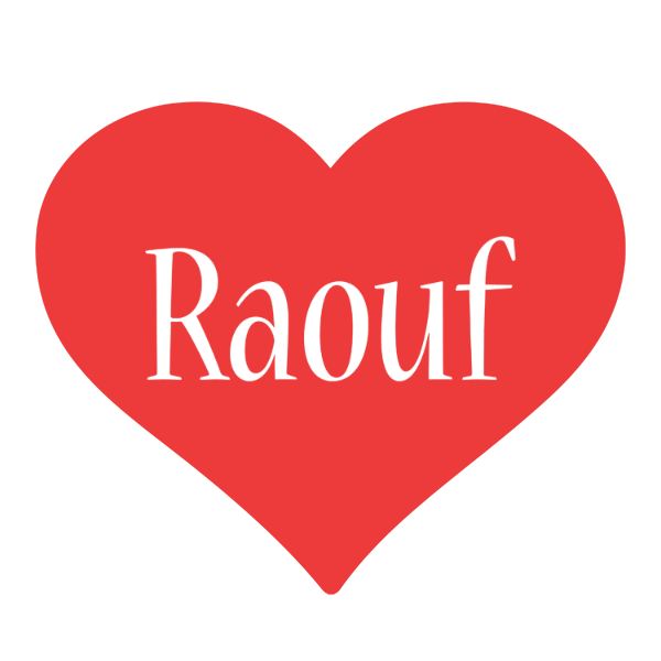 Raouf love logo