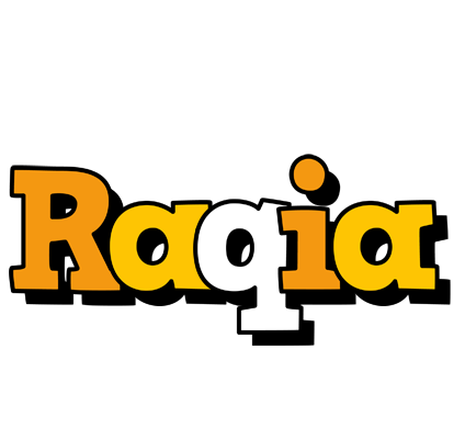 Raqia cartoon logo
