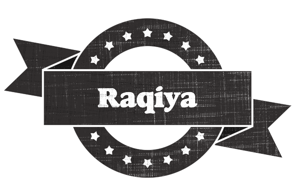 Raqiya grunge logo