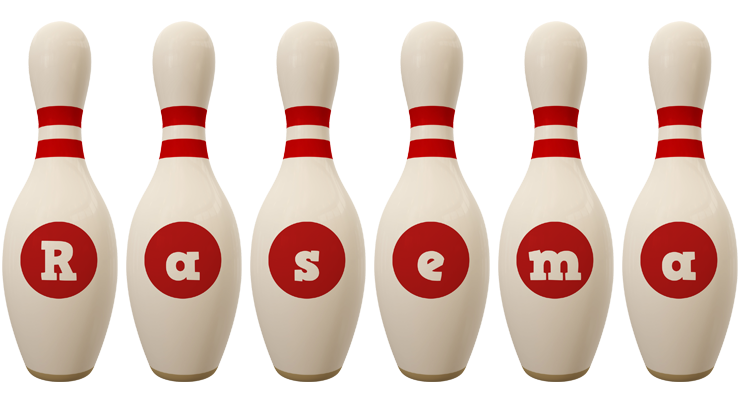 Rasema bowling-pin logo