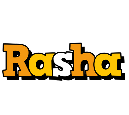 Rasha cartoon logo