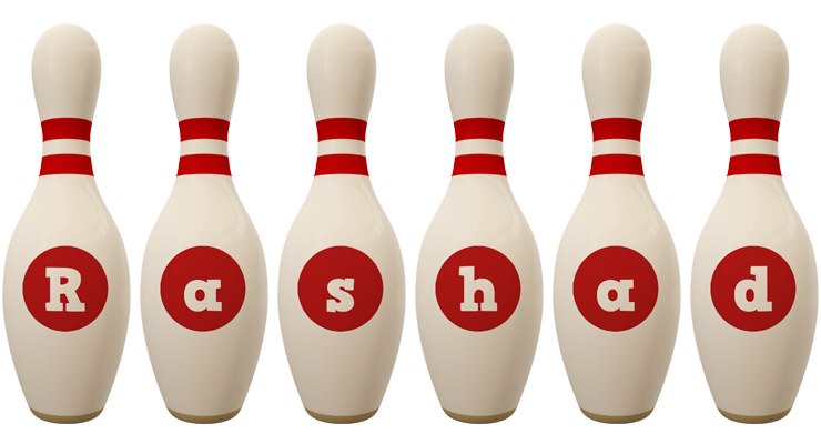 Rashad bowling-pin logo