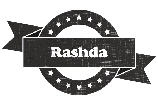 Rashda grunge logo