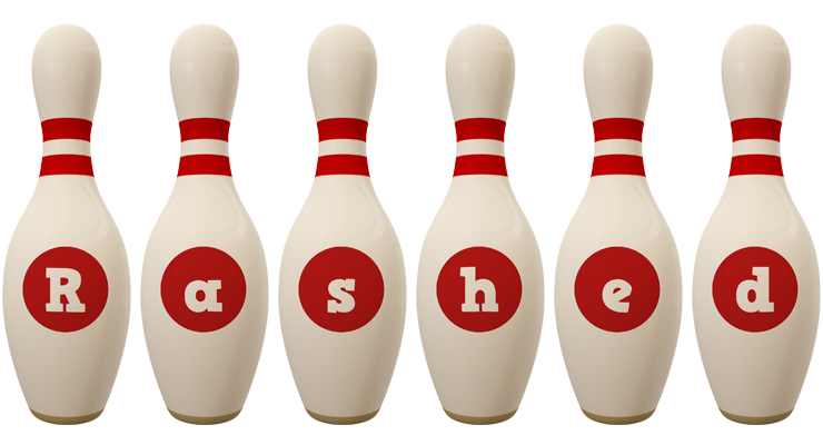 Rashed bowling-pin logo
