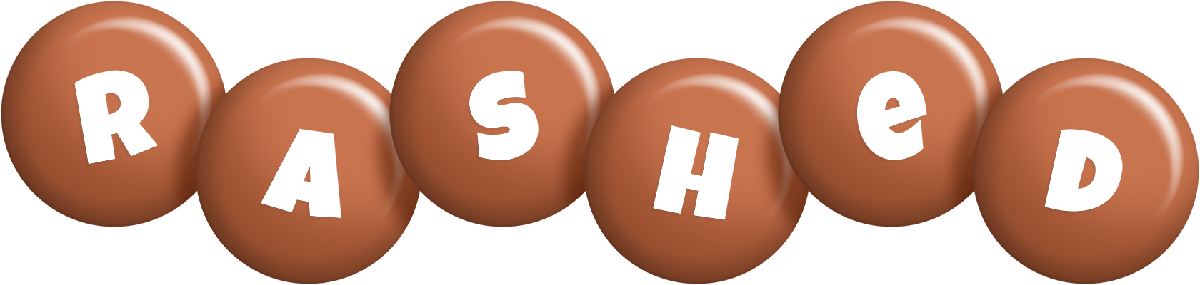 Rashed candy-brown logo