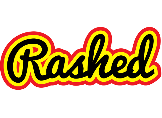 Rashed flaming logo