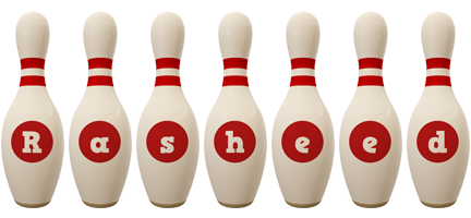 Rasheed bowling-pin logo