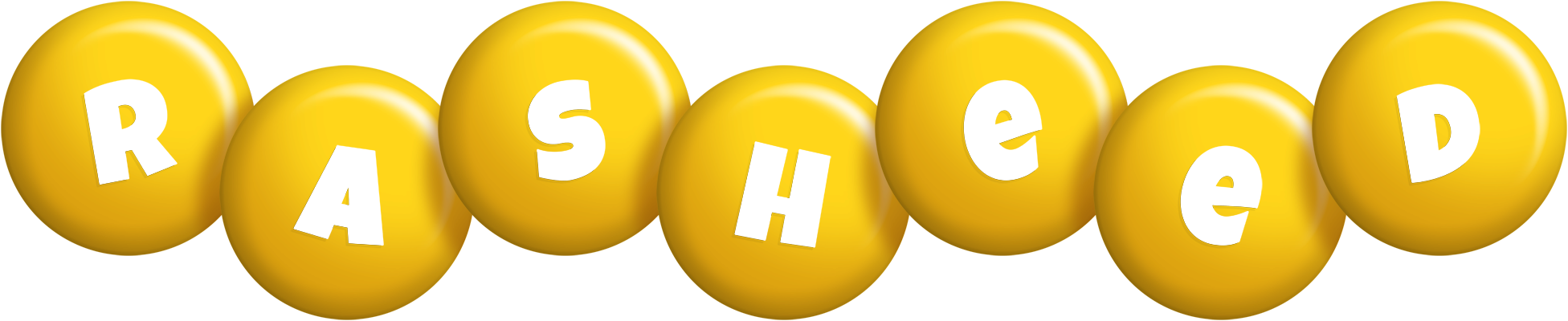 Rasheed candy-yellow logo