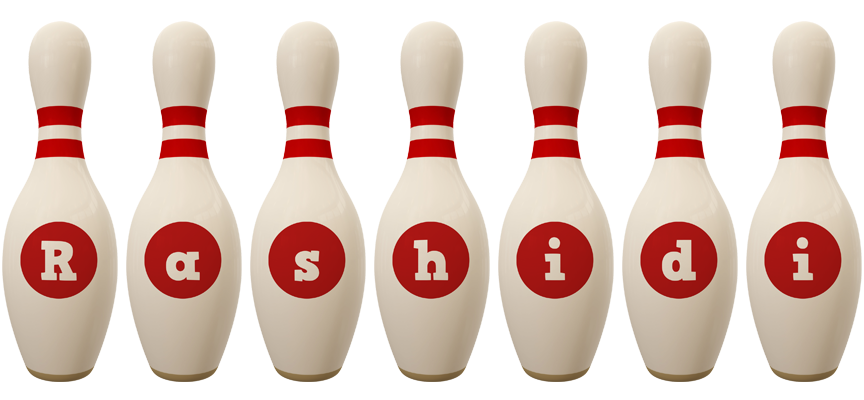 Rashidi bowling-pin logo