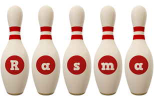 Rasma bowling-pin logo