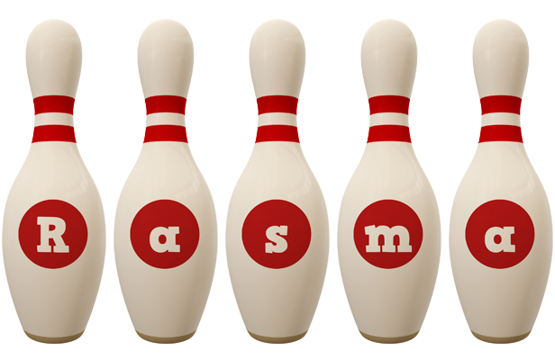 Rasma bowling-pin logo