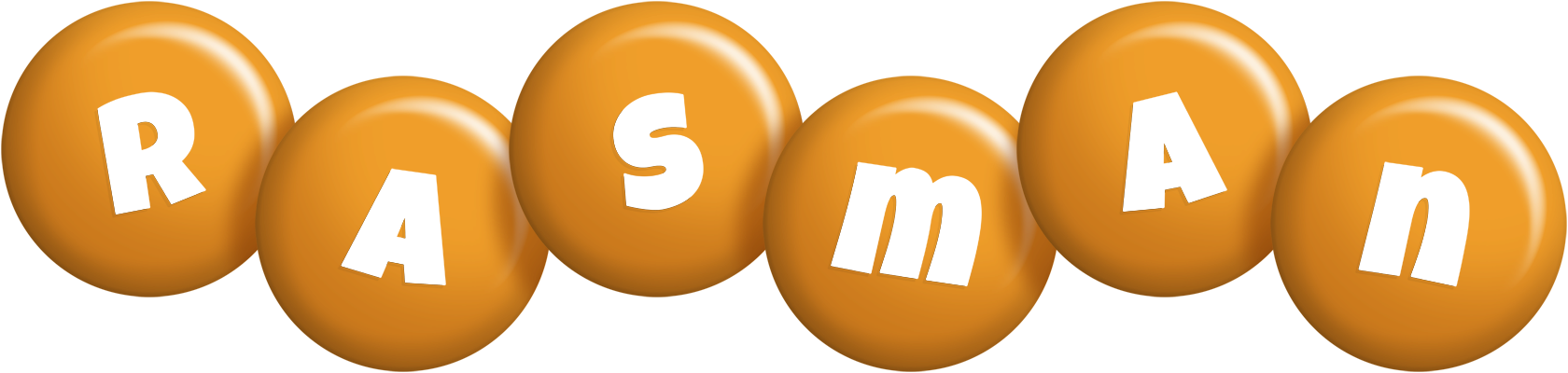 Rasman candy-orange logo