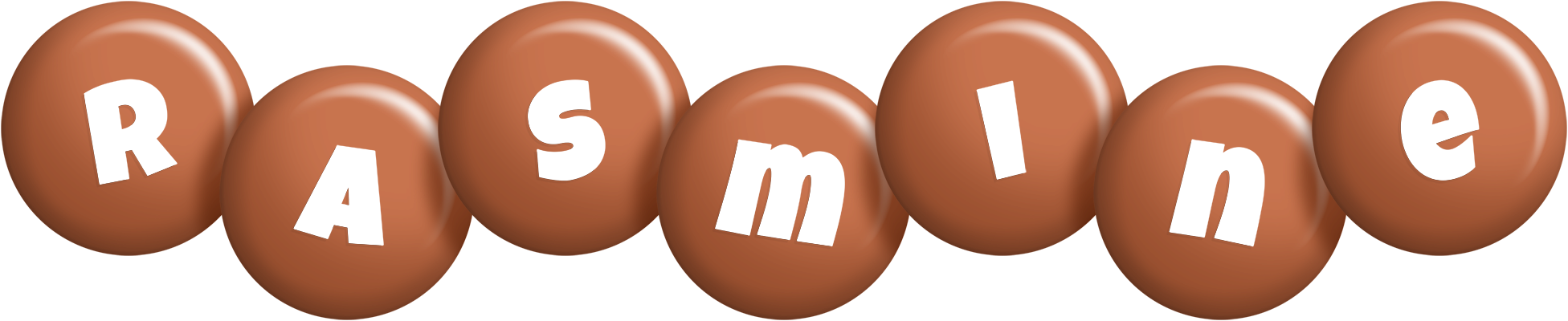 Rasmine candy-brown logo