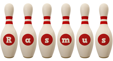 Rasmus bowling-pin logo