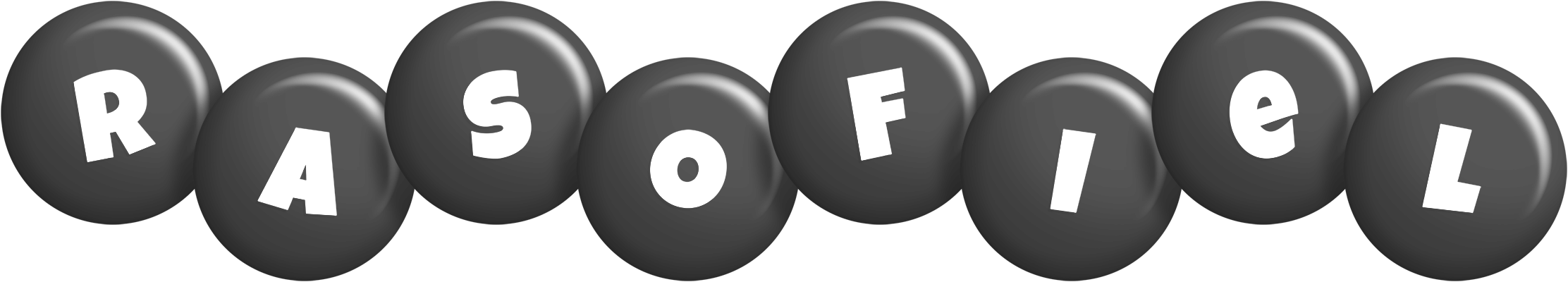 Rasofiel candy-black logo