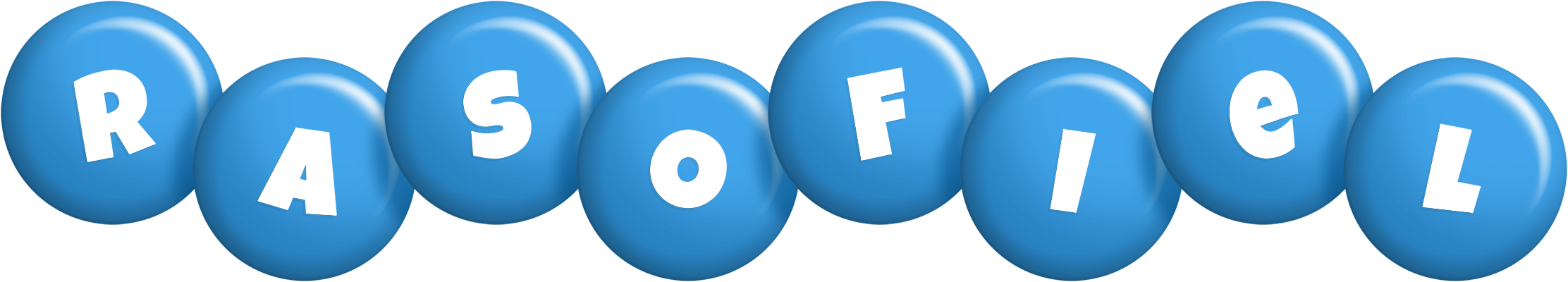 Rasofiel candy-blue logo