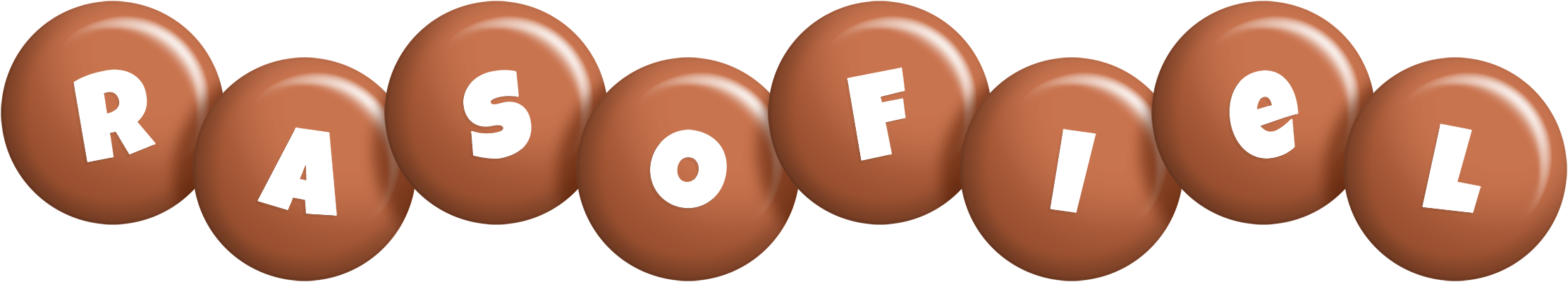 Rasofiel candy-brown logo