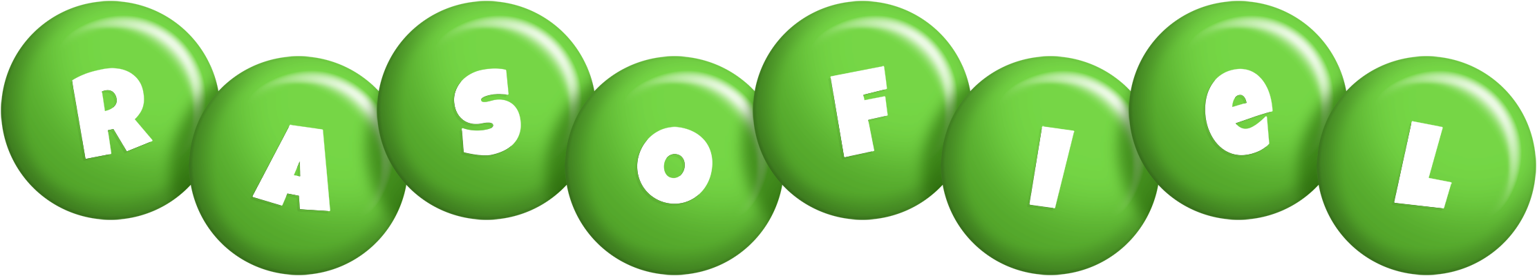 Rasofiel candy-green logo