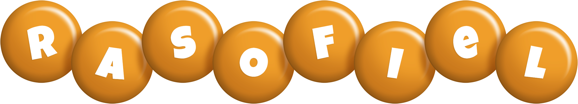 Rasofiel candy-orange logo