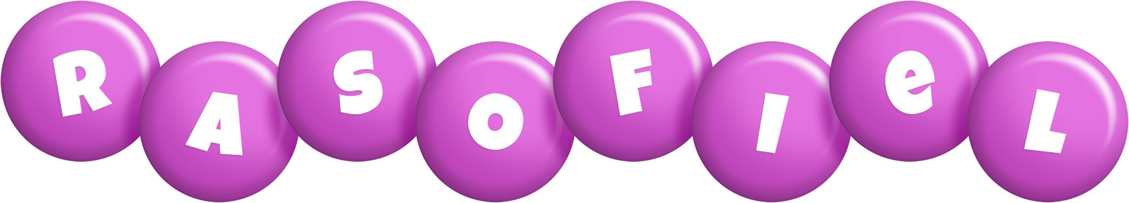 Rasofiel candy-purple logo