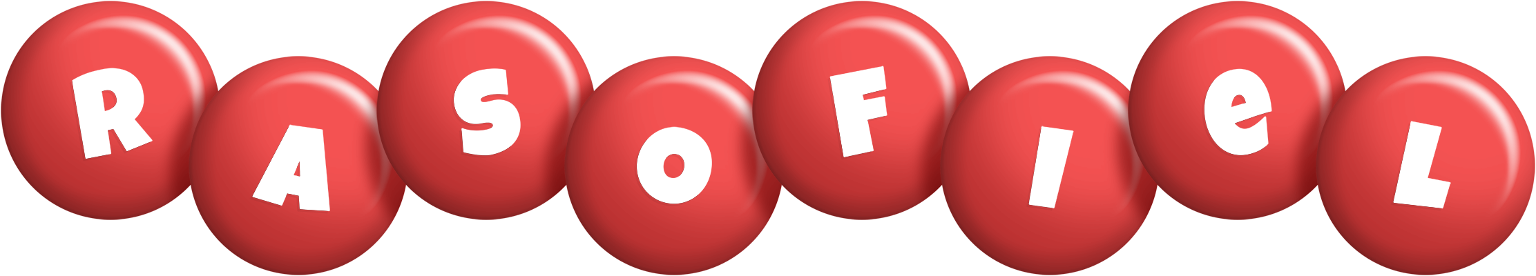 Rasofiel candy-red logo