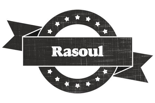 Rasoul grunge logo