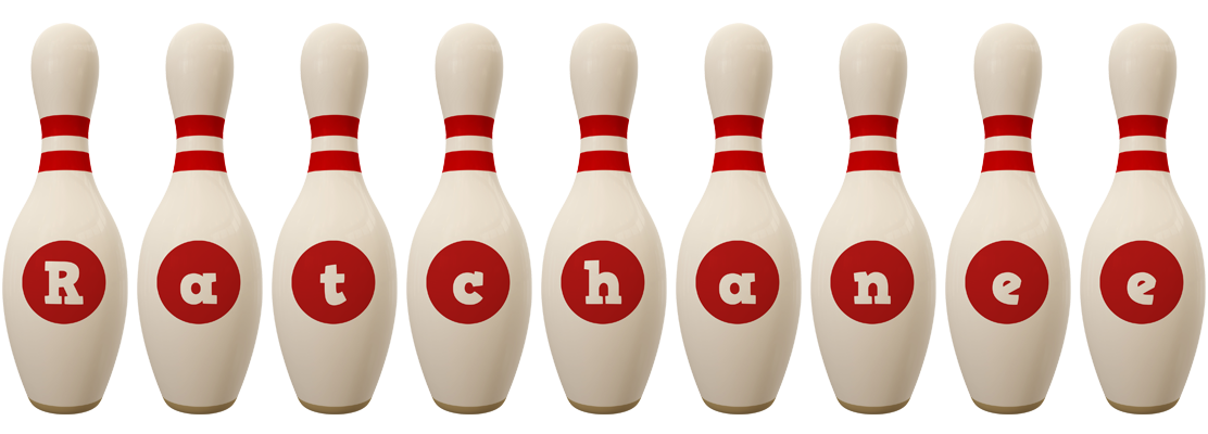 Ratchanee bowling-pin logo