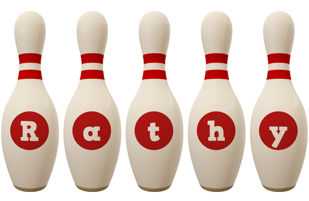 Rathy bowling-pin logo