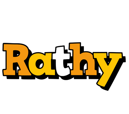 Rathy cartoon logo