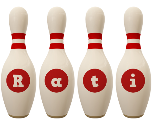 Rati bowling-pin logo