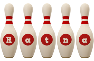Ratna bowling-pin logo
