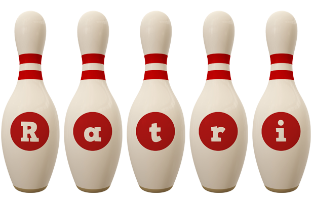 Ratri bowling-pin logo