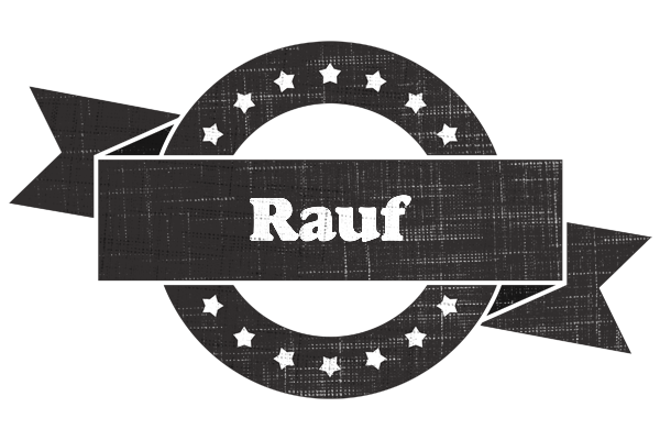 Rauf grunge logo