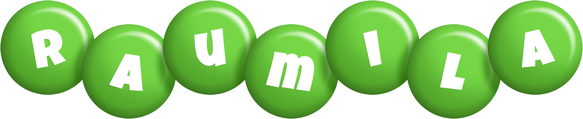 Raumila candy-green logo