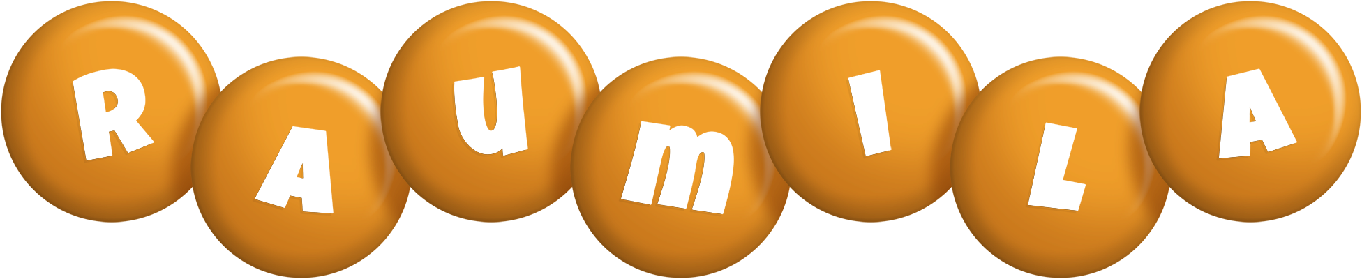 Raumila candy-orange logo