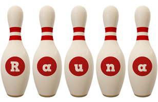 Rauna bowling-pin logo