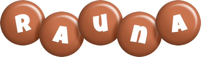 Rauna candy-brown logo