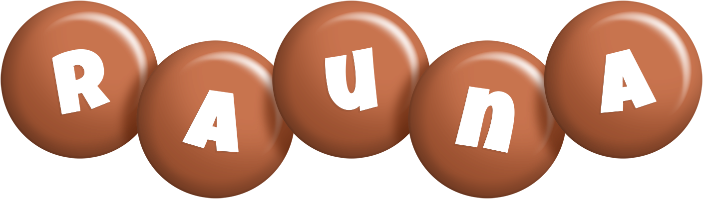 Rauna candy-brown logo
