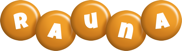 Rauna candy-orange logo